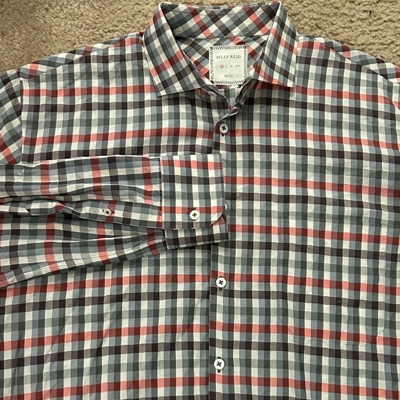 Billy Reid Men’s Medium Slim Cut Long Sleeve Button Down Shirt - Picture 7 of 8